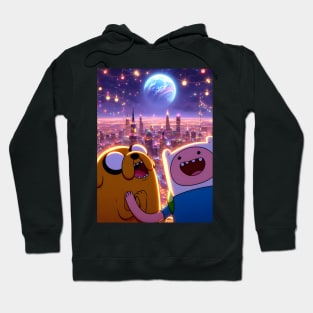 Epic Yuletide Adventures Unleashed: Adventure Time Christmas Art for Whimsical Holiday Designs! Hoodie